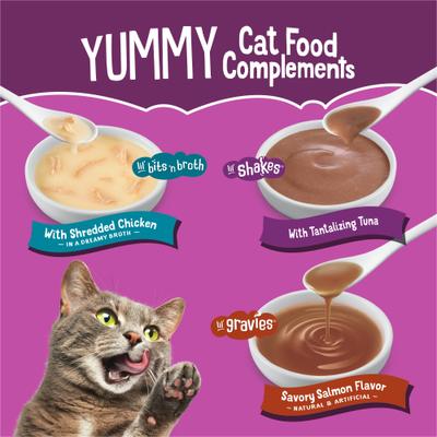 Seafood & Poultry Variety Pack Lickable Gravy Cat Food Complement, case of 24