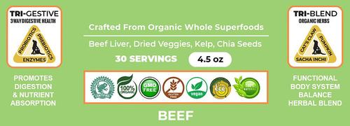 Holistic Super Food Broth Immune Support Beef Flavor Concentrate Powder Beef Flavor Dog & Cat Supplement, 4.5-oz bag