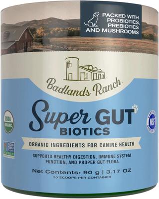Super Gut Biotics Healthy Digestion Powder Supplement for Dogs, 3.17-oz can