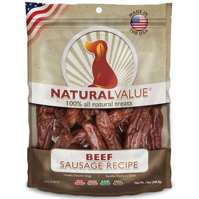 Premio de carne seca para perros Natural Value, bolsa de 13 oz