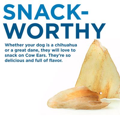Natural Cow Ear Dog Chews, 12 count