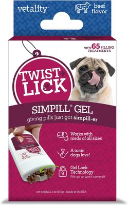 Twist & Lick SimPill Peanut Butter Flavor Pill Hiding Dog Treat, 2.3-fl oz Dispenser