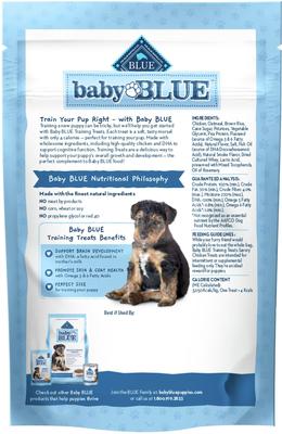 Bundle: Blue Buffalo Baby BLUE Healthy Growth Formula Natural Puppy Dry Dog Food, Chicken & Brown Rice Recipe 24-lb + Training Treats Natural Puppy Soft Treats, Savory Chicken