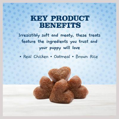 Bundle: Blue Buffalo Baby BLUE Healthy Growth Formula Natural Puppy Dry Dog Food, Chicken & Brown Rice Recipe 24-lb + Training Treats Natural Puppy Soft Treats, Savory Chicken