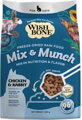 Mix & Munch Raw High-Protein Grain-Free Chicken & Rabbit Freeze-Dried Cat Food, 12.35-oz bag