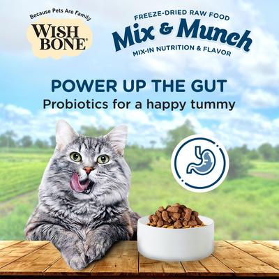 Mix & Munch Raw High-Protein Grain-Free Chicken & Rabbit Freeze-Dried Cat Food, 12.35-oz bag
