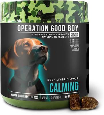 Beef Flavored Calming Supplement for Dogs, 90 count