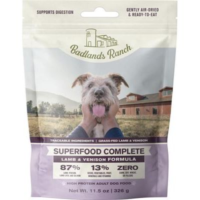 Alimento para perros Superfood Complete Variety Pack, sin cereales, secado al aire, bolsa de 11.5 oz, caja de 3