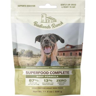 Alimento para perros Superfood Complete Variety Pack, sin cereales, secado al aire, bolsa de 11.5 oz, caja de 3