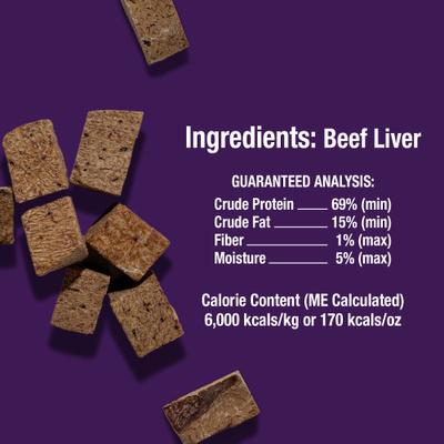 Mini One's Beef Liver Training Dehydrated Treats for Dogs, 6-oz bag