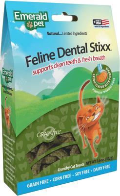 Feline Dental Stixx with Tuna & Pumpkin Grain-Free Dental Cat Treats, 3.6-oz bag