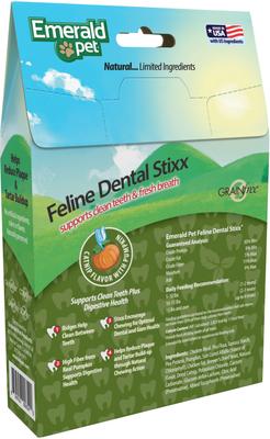 Feline Dental Stixx Catnip Flavor with Pumpkin Grain-Free Dental Cat Treats, 3.6-oz bag