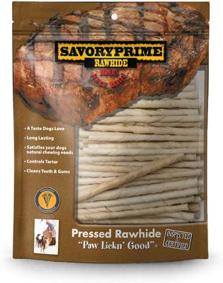 Natural Rawhide Twists Dog Treats, 5-in, 100 count