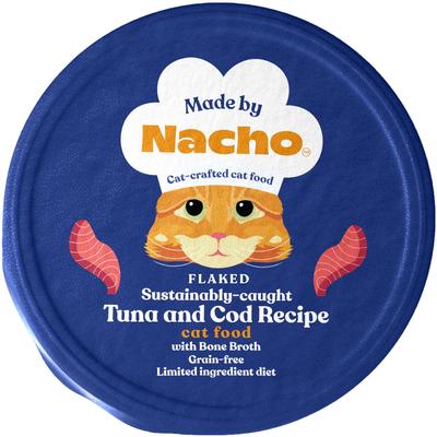 Sustainably Caught Diced Tuna & Cod Recipe with Bone Broth Grain-Free Wet Cat Food, 2.5-oz cup, case of 10