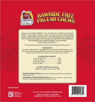 CK NoHide Peanut Butter Pig Ear Hard Chew Dog Treats, 20.5-oz bag