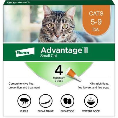 Tratamiento antipulgas para gatos de 5 a 9 libras, 2 dosis (suministro para 2 meses)