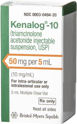 10 (triamcinolone acetonide, injectable suspension, USP), 10-mg/mL, 5-mL multi-dose vial