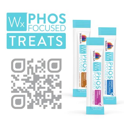 Wx Phos Fórmula de Atún Concentrado, Golosinas para lamer sin cereales para gatos, tubo de 0.5 oz, 5 unidades