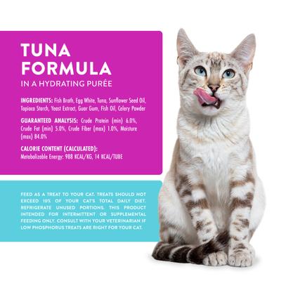 Wx Phos Fórmula de Atún Concentrado, Golosinas para lamer sin cereales para gatos, tubo de 0.5 oz, 5 unidades
