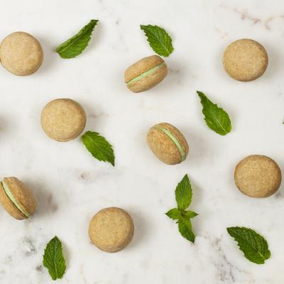 Mint All-Natural Handmade Macaron Dog Treats, 6 count