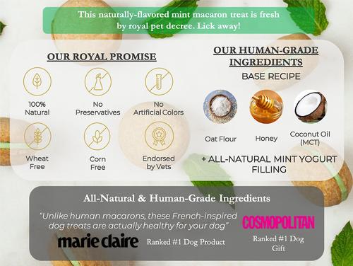 Mint All-Natural Handmade Macaron Dog Treats, 6 count