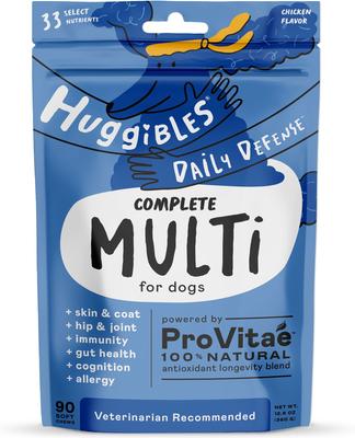 Complete Multi Chicken Flavored Soft Chew Multivitamins for Dogs, 90 count