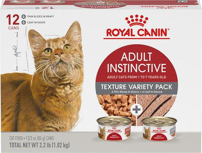 Feline Health Nutrition Adult Instinctive Variety Pack Pate Wet Cat Food, 3-oz can, case of 12