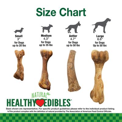 Golosinas para perros con sabor a jamón y hueso de caldo Healthy Edibles, 16 unidades