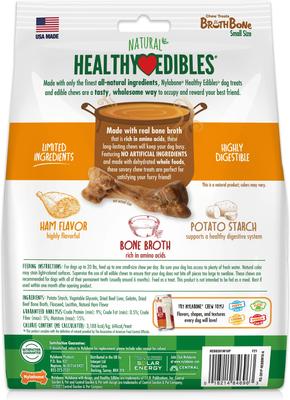 Golosinas para perros con sabor a jamón y hueso de caldo Healthy Edibles, 16 unidades