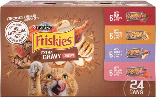 Extra Gravy Chunky Variety Pack Canned Cat Food, 5.5-oz, case of 24