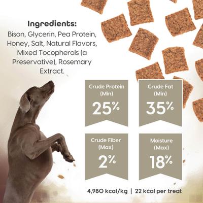 Zoomies Bison High Protein Soft & Chewy Dog Treats, 6-oz bag
