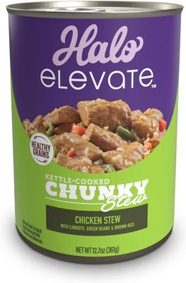 Elevate Kettle Cooked Chunky Healthy Grains Chicken Stew with Carrots, Pumpkin & Brown Rice Wet Dog Food, 12.7-oz can, case of 6