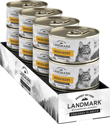 Landmark Chicken Recipe in Broth Grain-Free Canned Cat Food, 3-oz can, case of 12