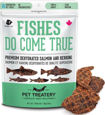Salmon & Herring Grain-Free Dehydrated Dog & Cat Treats, 2.82-oz bag