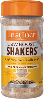 Raw Boost Shakers Cage-Free Chicken Recipe High-Protein Grain-Free Freeze-Dried Cat Food Topper, 5.5-oz bottle