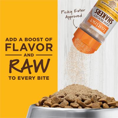 Raw Boost Shakers Cage-Free Chicken Recipe High-Protein Grain-Free Freeze-Dried Cat Food Topper, 5.5-oz bottle