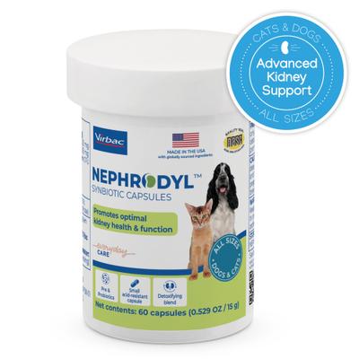 Nephrodyl Synbiotic Capsules for Kidney Support for Dogs & Cats, 60 count