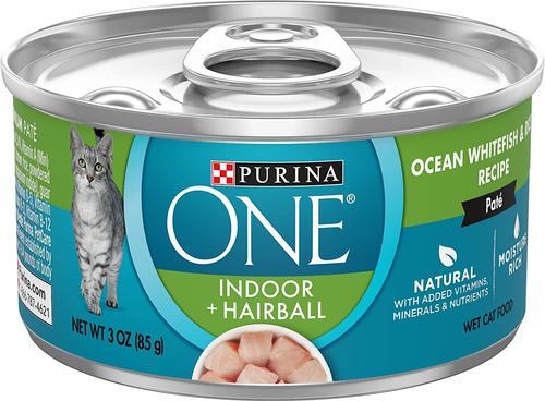 Indoor Advantage High Protein Ocean Whitefish & Rice Wet Cat Food, 3-oz can, case of 24