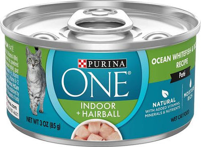 Indoor Advantage High Protein Ocean Whitefish & Rice Wet Cat Food, 3-oz can, case of 24