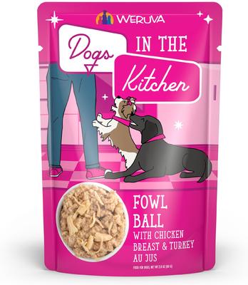Dogs in the Kitchen Pooch Pouch Party! Variety Pack Grain-Free Dog Food Pouches, 2.8-oz Pouches, 12 count