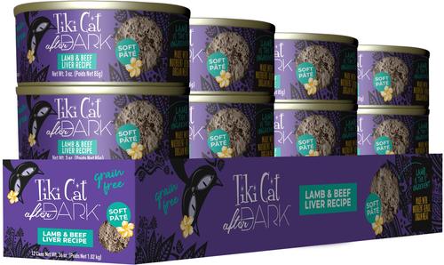 After Dark Pate Lamb & Beef Liver Recipe Grain-Free Wet Cat Food, 3-oz can, case of 12