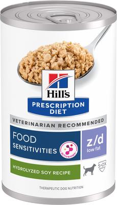 z/d Low Fat Hydrolyzed Soy Recipe Food Sensitivities Wet Dog Food, 13-oz can, case of 12