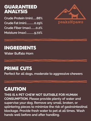 All Natural Premium Water Buffalo Horn Dog Treat, Medium, 1 count