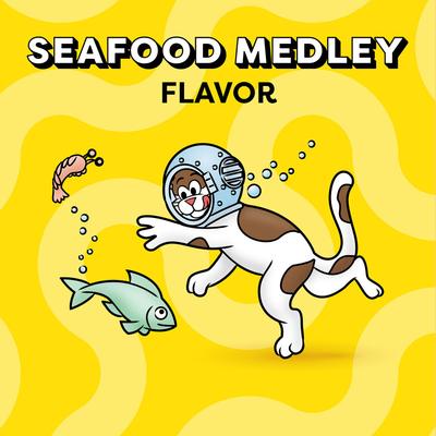 Classic Seafood Medley Flavor Soft & Crunchy Cat Treats, 30-oz tub