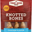 Golosinas para perros con huesos anudados, sin cuero crudo y sabor natural a pollo, tamaño grande, 3 unidades