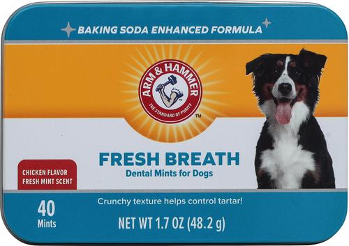 Fresh Breath Dental Mints Chicken Flavor Dog Dental Chews, 40 count