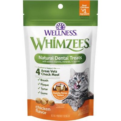 Premios dentales para gatos de pollo y atún de Wellness Natural, bolsa de 127 g