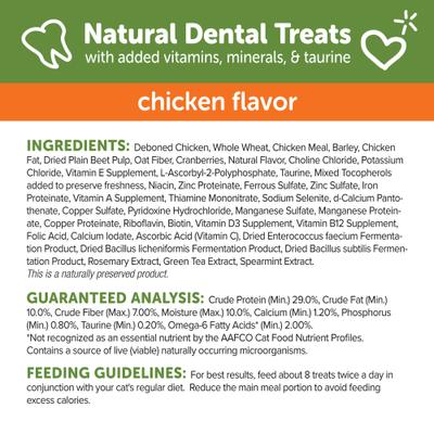 Golosinas dentales de pollo para gatos de Wellness Natural, bolsa de 2 oz