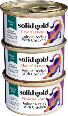 Flavorful Feast Indoor Recipe with Real Chicken Grain-Free Gravy Pate Wet Cat Food, 3-oz can, case of 3