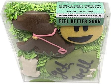 Natural Peanut Butter Flavored Feel Better Soon Crunchy Dog Treats, 4 count